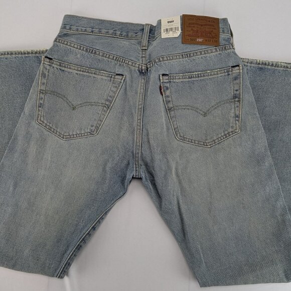 Levis 501 Original 32x32 Men's Straight Leg 150th Anniversary Button Fly New Tag - Picture 6 of 13